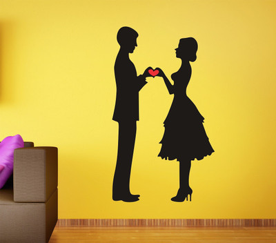 fuzzy 50 cm Love Self Adhesive Sticker(Pack of 1)