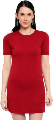 Be You Casual Half Sleeve Solid Women Maroon Top