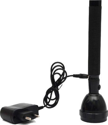 Buylink 2W Power Long Life Flashlight - Rechargeable And Two Bulb LED Torch(Black, 27 cm, Rechargeable)