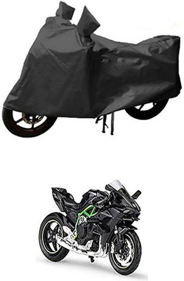 Shinestudios Two Wheeler Cover for Kawasaki(Ninja, Grey)
