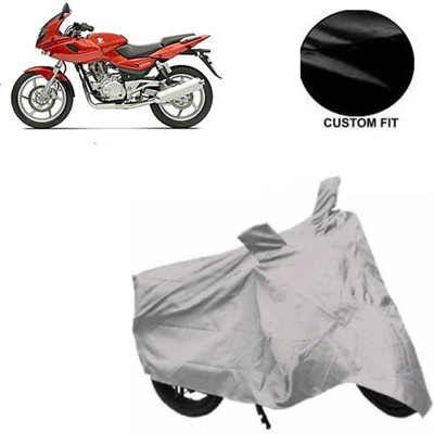 RPSENTTERPR Waterproof Two Wheeler Cover for Bajaj(Pulsar 220 DTS-i, Silver)