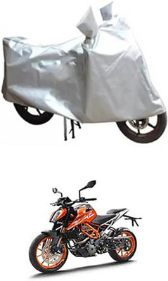 Auto Track Two Wheeler Cover for KTM(Duke 390, Silver)