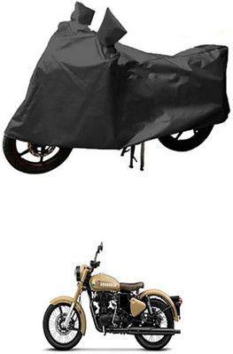 SnehaSales Two Wheeler Cover for Royal Enfield(Classic 350, Grey)