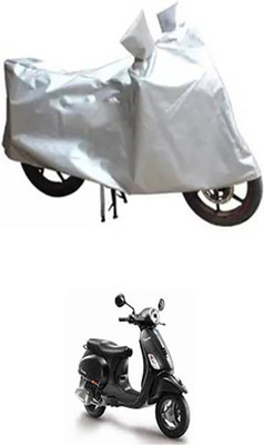 Auto Track Two Wheeler Cover for Piaggio(Piaggio Vespa, Silver)