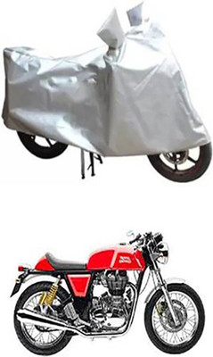 Auto Track Two Wheeler Cover for Royal Enfield(Continental GT, Silver)