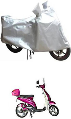 Auto Track Two Wheeler Cover for Avon(E Lite, Silver)