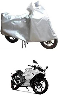 Auto Track Two Wheeler Cover for Suzuki(Gixxer SF, Silver)