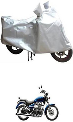 Auto Track Two Wheeler Cover for Royal Enfield(Thunderbird 500, Silver)