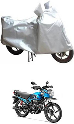 Auto Track Two Wheeler Cover for Hero(Passion Pro TR, Silver)