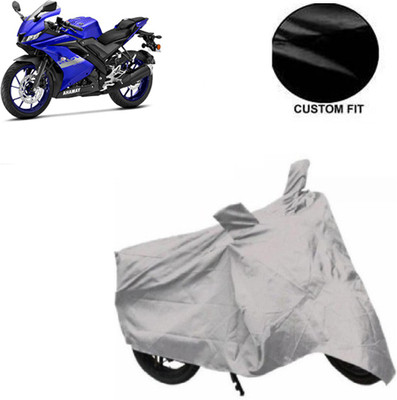 RPSENTTERPR Waterproof Two Wheeler Cover for Yamaha(R15 V3, Silver)