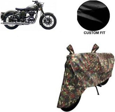 RPSENTTERPR Waterproof Two Wheeler Cover for Royal Enfield(Battle Green, Multicolor)