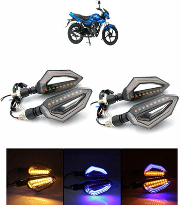 VLS AUTOMOTIVE Side LED Indicator Light for Bajaj XCD 125cc(Blue, Yellow)