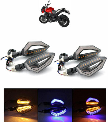 Vagary Side LED Indicator Light for Mahindra Mojo(Blue, Yellow)