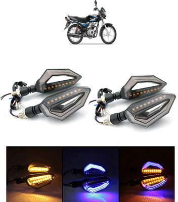 Vagary Side LED Indicator Light for Bajaj CT 100(Blue, Yellow)