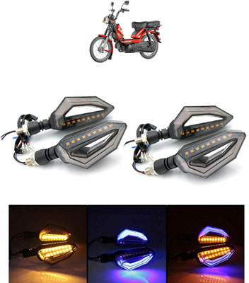 VLS AUTOMOTIVE Side LED Indicator Light for TVS Heavy Duty Super XL(Blue, Yellow)