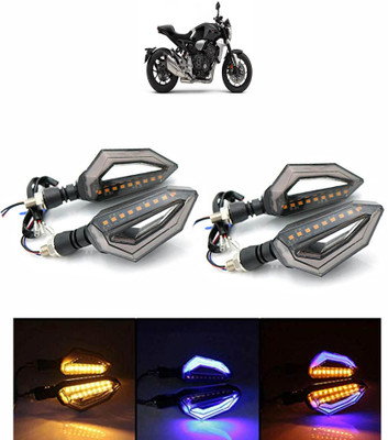Vagary Side LED Indicator Light for Honda Universal For Bike(Blue, Yellow)