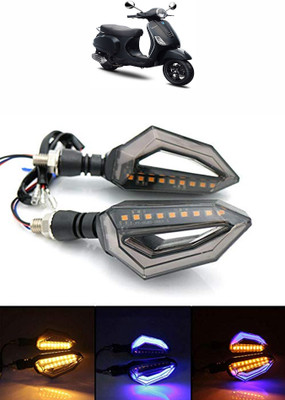 Vagary Side LED Indicator Light for Piaggio Universal For Bike(Blue, Yellow)