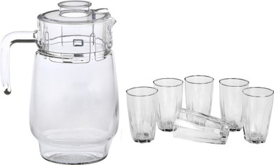1st Time Combo Of Jug And Glass Lemon Set -A19 Jug Glass Set(Glass)
