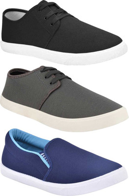 BRUTON Combo Pack of 3 Casual Sneakers With Sneakers For Men(Multicolor , 9)