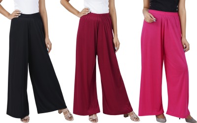 Buy That Trendz Flared Women Black, Maroon, Pink Trousers