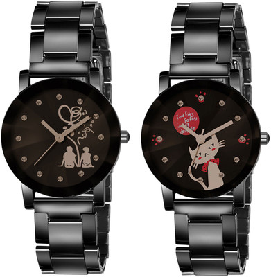 Shunya Hk 544-546 Stainless Steel Belt Watch Analog Watch  - For Girls