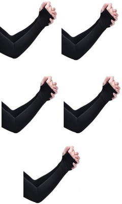 M MOD CON Cotton, Nylon Arm Sleeve For Men & Women(Free, Black)