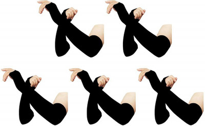 M MOD CON Cotton, Nylon Arm Sleeve For Men & Women(Free, Black)