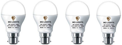 mg lights 9 W Basic Arbitrary B22 LED Bulb(White, Pack of 4)