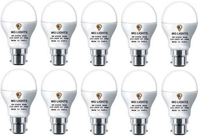 mg lights 9 W Basic Arbitrary B22 LED Bulb(White, Pack of 10)
