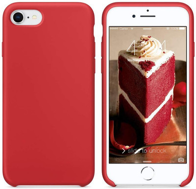 Rakulo Back Cover for Apple Iphone SE 2020(Red, Grip Case, Silicon, Pack of: 1)