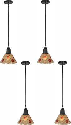 1st Time Hand Decorative Mozac Pendant Hanging Ceiling Lamp Light Ornamented With Chips & Beads For Magical Lighting (Set Of Four)AR-27 Pendant Lamp Ceiling Lamp(Multicolor)