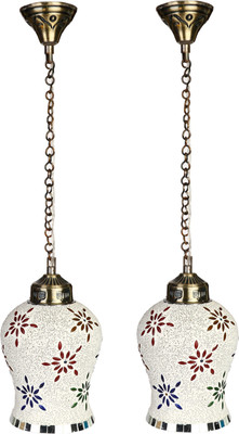 1st Time Pandent Ceiling Lamp Decorative With Hued Chips & Beads-C53 Pendants Ceiling Lamp(Multicolor)