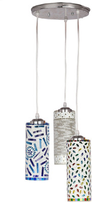 1st Time Designer Pendant Hanging Ceiling Lamp With Three Hanging Decorative Glass And All Fitting And Fixture (Bulbe Not Include) No xc43 Pendant Lamp Ceiling Lamp(Multicolor)