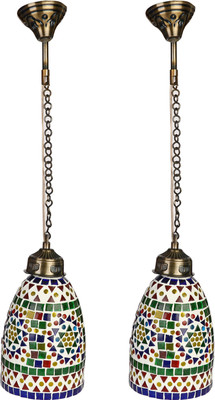 Somil Attractive Colorful Decorative Pendent Hanging Mosaic Lamp Light -A16 Pendant Lamp Ceiling Lamp(Multicolor)