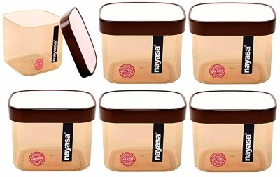 NAYASA Plastic Grocery Container  - 500 ml(Pack of 6, Brown)