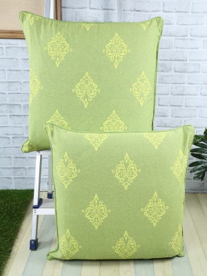 SOUMYA Cotton Cushions Cover(Pack of 2, 60 cm*60 cm, Green)