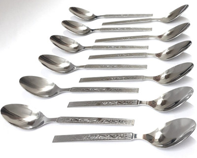 Unicus Designed Stainless steel Table & Dinner Spoon set (12 Pcs) Stainless Steel Cutlery Set(Pack of 12)