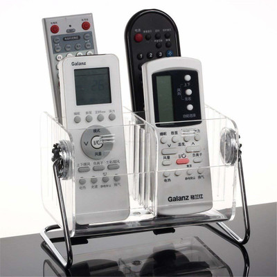 Zoomstore 6 Compartments PLASTIC REMOTE AND PEN STAND(TRANSPARENT)