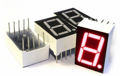 Stookin Debug 7 Segment 1 Digit Red LED Display Lights Electronic Hobby Kit ( Pack of 4 ) Power Supply Electronic Hobby Kit