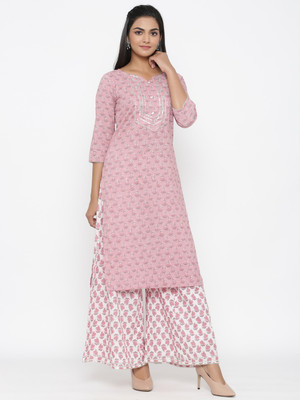 MIRAVAN Women Kurta Palazzo Set