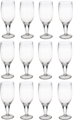 Somil (Pack of 12) New Stylish & Designer Baverage Tumbler Multipurpose Clear Glass (Set Of 12)-GZ32 Glass Set Wine Glass(300 ml, Glass, Clear, White)