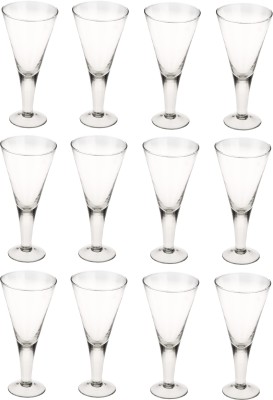 Somil (Pack of 12) New Stylish & Designer Baverage Tumbler Multipurpose Clear Glass (Set Of 12)-GZ28 Glass Set Wine Glass(300 ml, Glass, Clear, White)