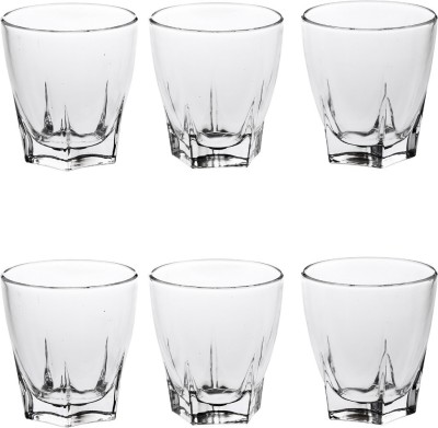Somil (Pack of 6) Multipurpose Drinking Glass -B1458 Glass Set Water/Juice Glass(180 ml, Glass, Clear)
