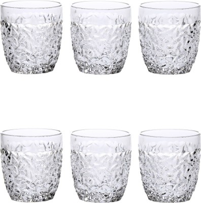 AFAST (Pack of 6) Stylish Designer Transparent Royal Look Glass- C9 Glass Set Water/Juice Glass(150 ml, Glass, Clear)