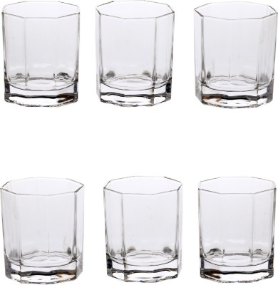 Somil (Pack of 6) Multipurpose Drinking Glass -B1455 Glass Set Water/Juice Glass(150 ml, Glass, Clear)