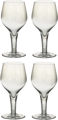 Somil (Pack of 4) Multipurpose Designer Look Transparant Glass Set Of Four No_SK4 Glass Set Wine Glass(330 ml, Glass, Clear)