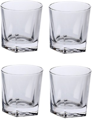 Somil (Pack of 4) New Stylish & Designer Baverage Tumbler Multipurpose Clear Glass -GL56 (Set Of 4) Glass Set Water/Juice Glass(275 ml, Glass, Clear)