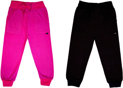 LOVO Capri For Girls Casual Polka Print Cotton Blend(Multicolor Pack of 2)