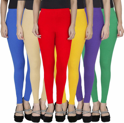 Aaru Collection Ankle Length  Ethnic Wear Legging(Blue, Beige, Red, Yellow, Purple, Green, Solid)
