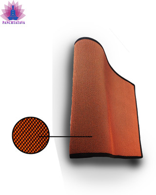PANCHTATAVA Polyester Door Mat(Orange:Black, Medium)
